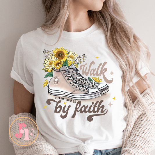 Walk by Faith DTF Shirt Transfer