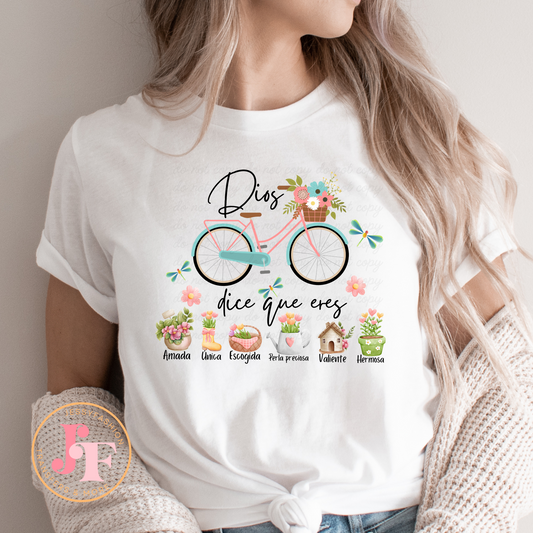 Dios dice que eres... DTF Shirt Transfer