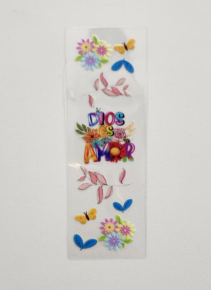Dios es amor UV DTF Decal Bolígrafo