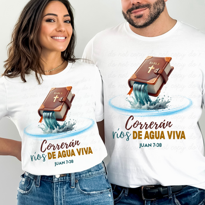 Correrán ríos de agua viva DTF Shirt Transfer