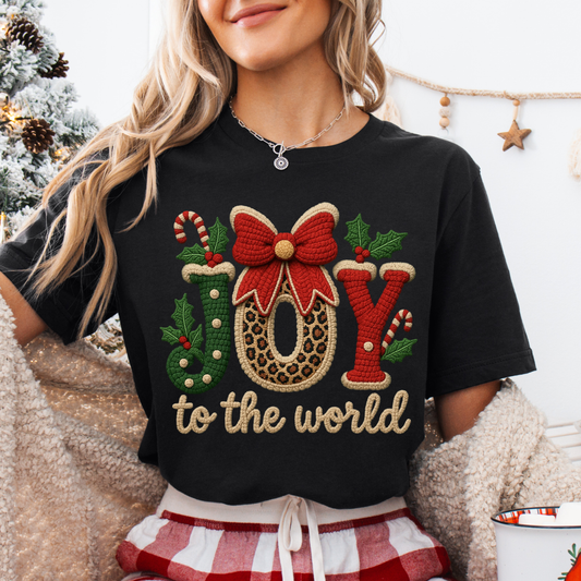 Crochet Joy to the world Dtf Shirt Transfer