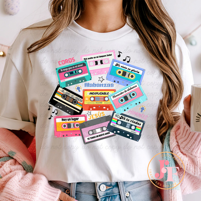 Alabanzas cassette 70s, 80s y 90s DTF Shirt Transfer