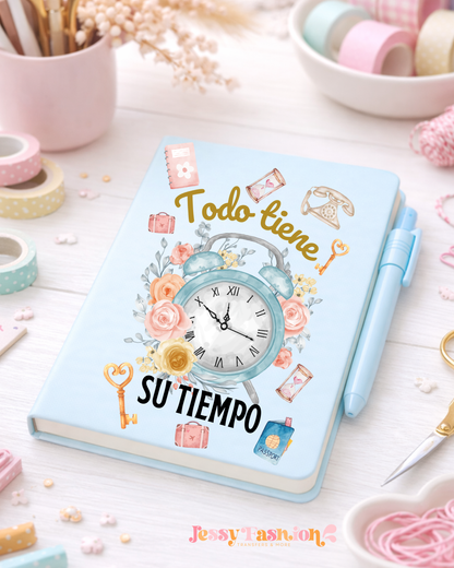 Todo tiene su tiempo Uv dtf notebook