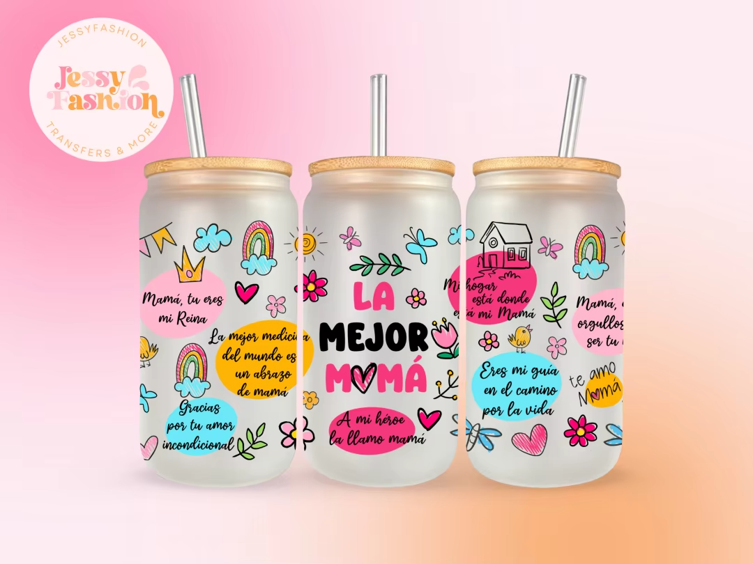 La mejor mamá UV DTF CUP WRAP