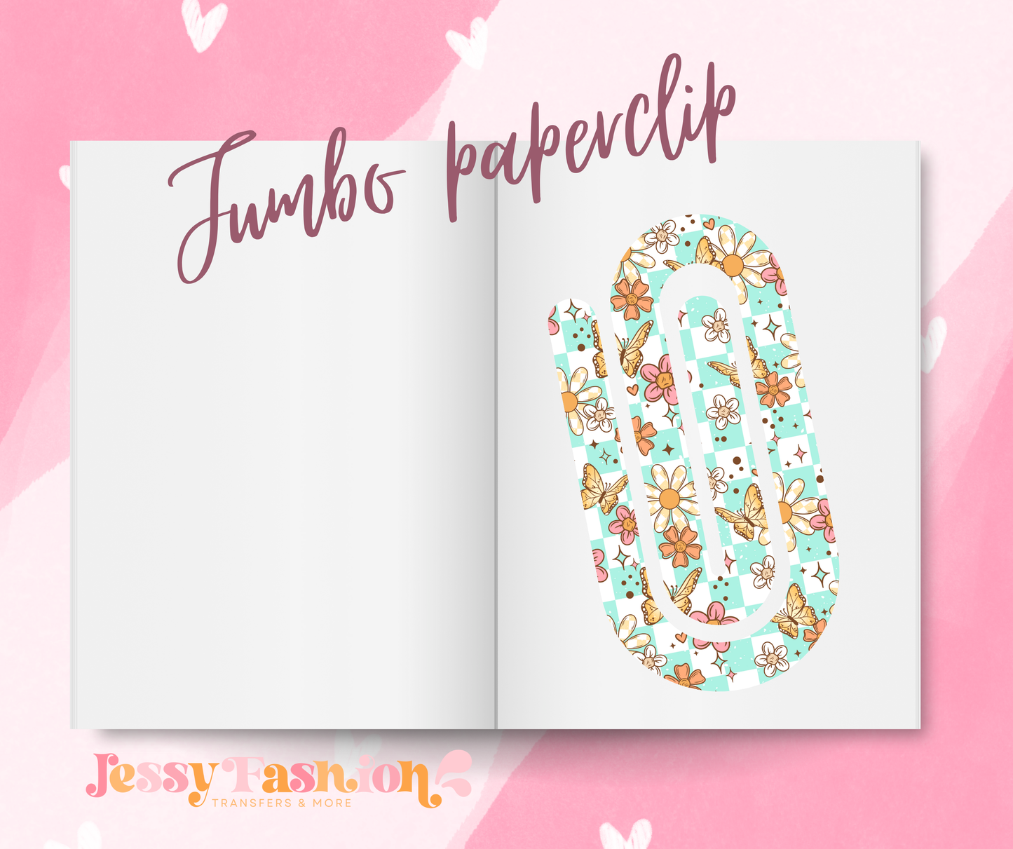 Butterflies and flowers Jumbo Paperclip