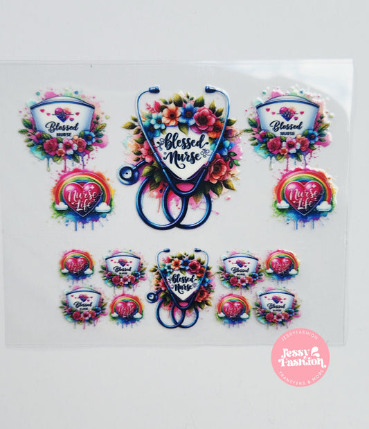 Blessed Nurse Mini uv dtf wrap