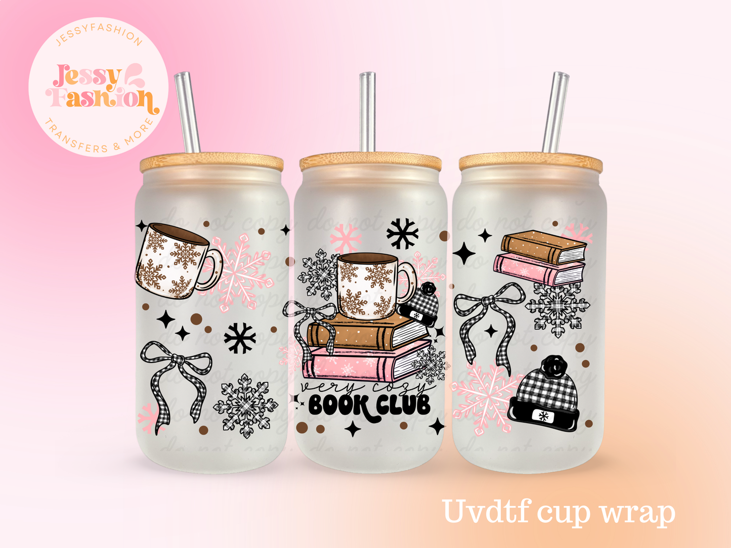 Book Club UV DTF CUP WRAP