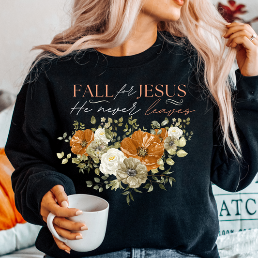 Fall for Jesus floral DTF Shirt Transfer
