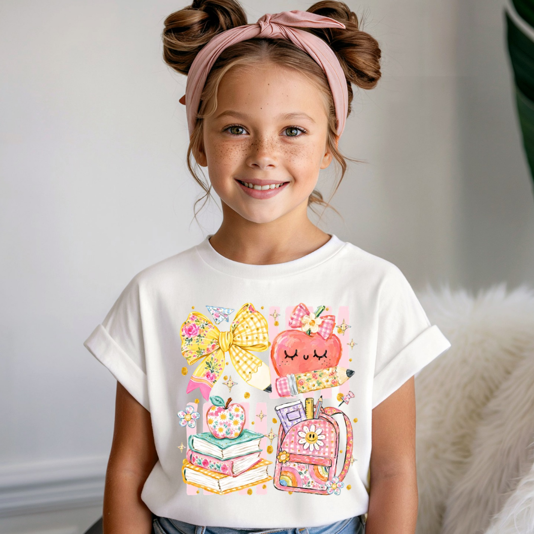 Sweet Pastel School Dtf shirt transfer