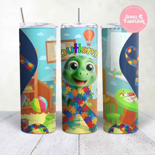 Autism Dinosaur Sublimation Transfer