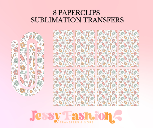 Nurse light paperclip SUBLIMATION TRANSFER