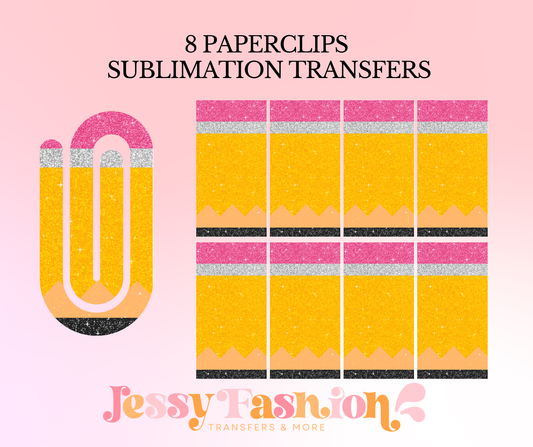 Pencil paperclip SUBLIMATION TRANSFER