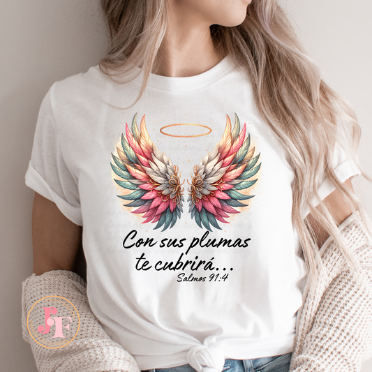 Con sus plumas te cubrirá DTF Shirt Transfer