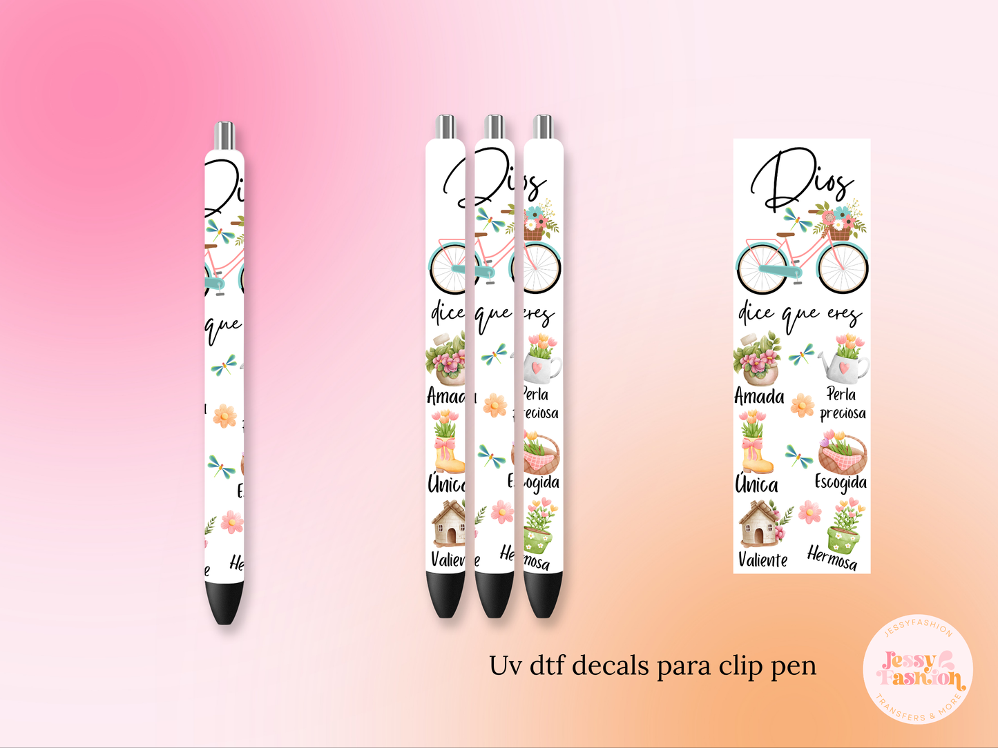 Dios dice que eres UV DTF Decal Bolígrafo
