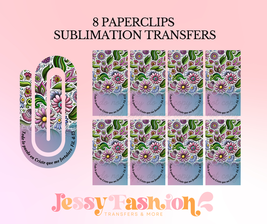 Todo lo puedo en Cristo... paperclip SUBLIMATION TRANSFER