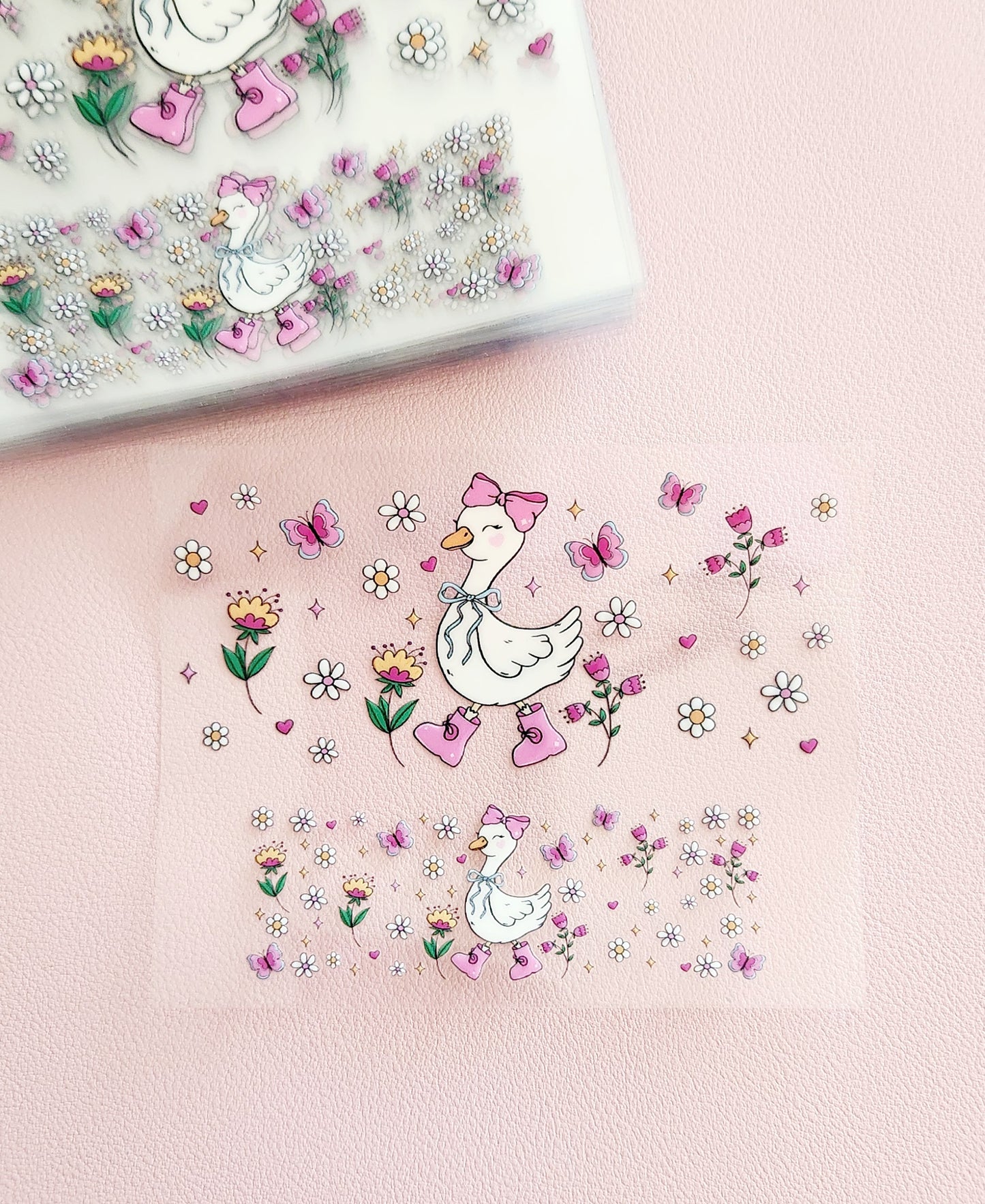 Cute Goose mini tumbler uv dtf wrap