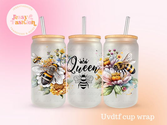 Queen Bee UV DTF CUP WRAP