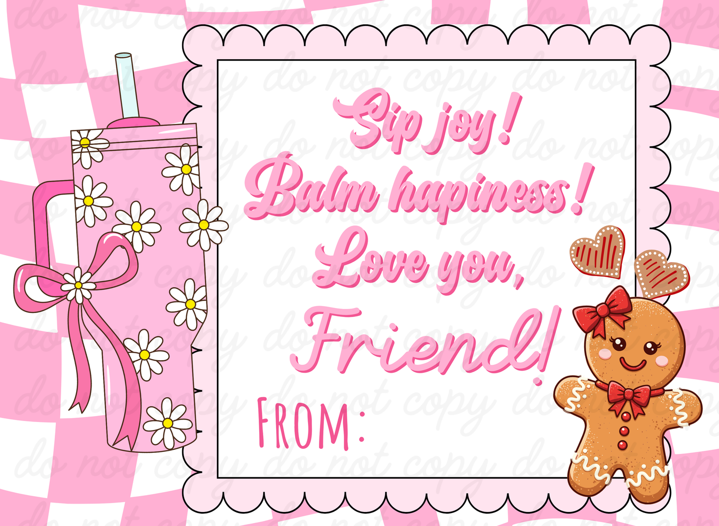 Tarjetas con mensajes para los llaveros mini tumblers