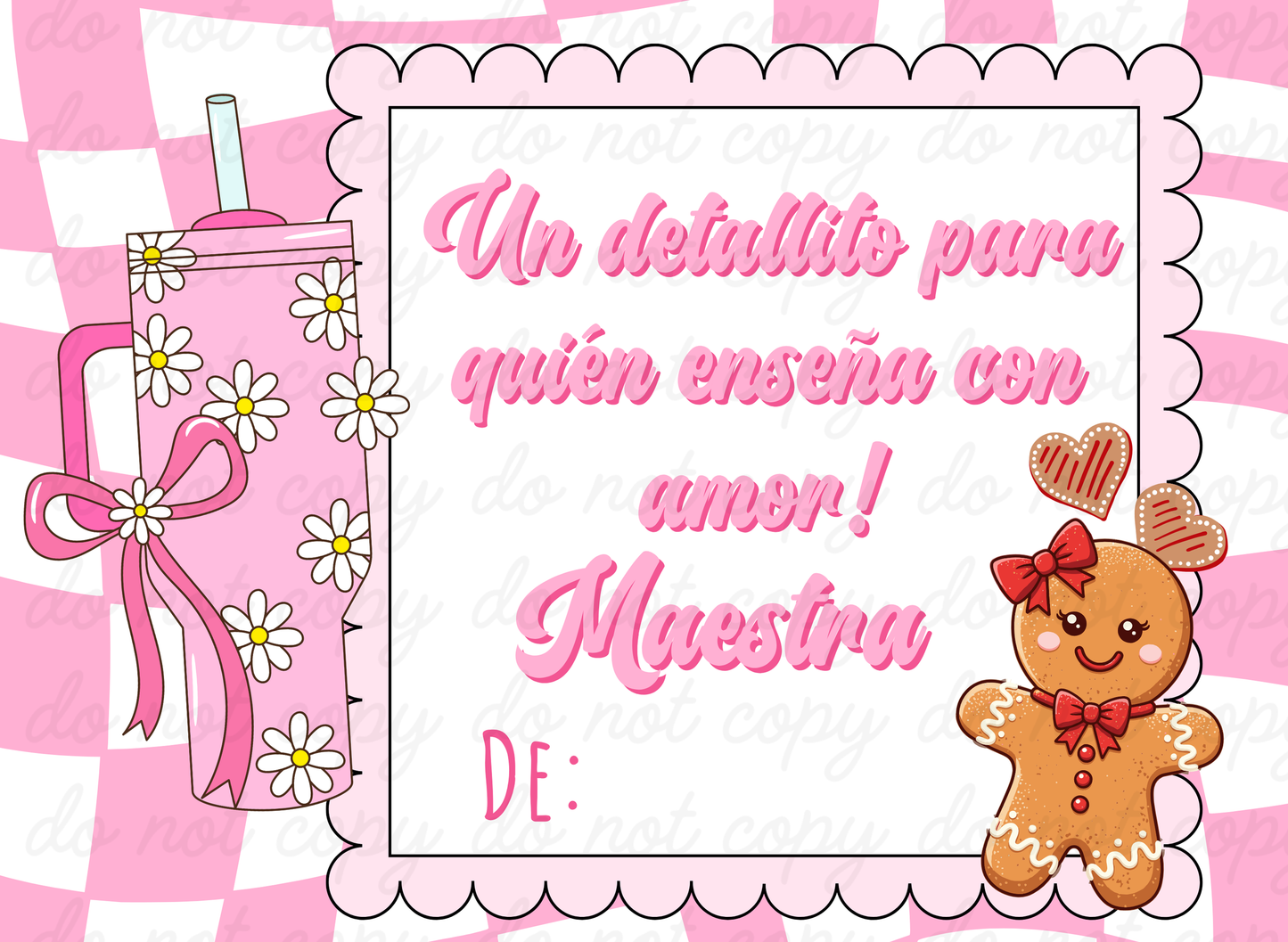 Tarjetas con mensajes para los llaveros mini tumblers