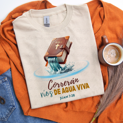 Correrán ríos de agua viva DTF Shirt Transfer