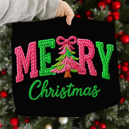 Crochet Merry Christmas DTF Shirt Transfer