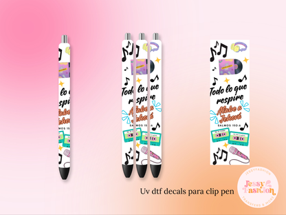 Todo lo que respire UV DTF DECAL BOLÍGRAFO