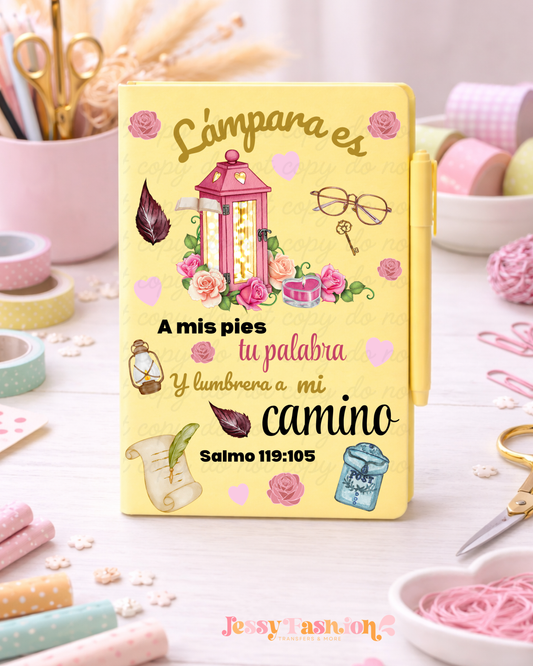 Lámpara es a mis pies tu palabra...Uv dtf notebook