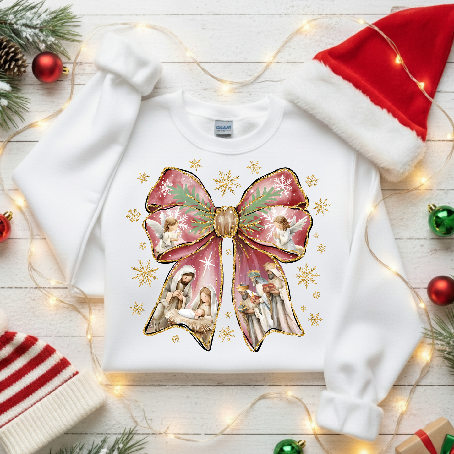 Lazo Nacimiento y Reyes /rosa o azul Dtf Shirt Transfer