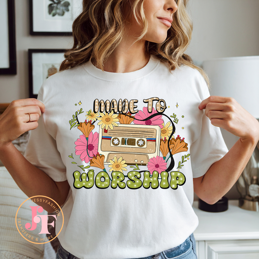 Made to Worship Cassette DTF Shirt Transfer