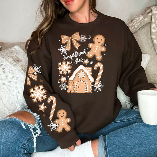 Ginger bread wishes DTF Shirt Transfer