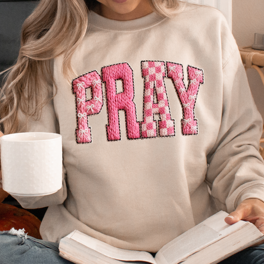Pray Crochet Dtf Shirt Transfer