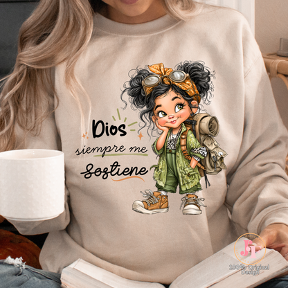 Dios siempre me sostiene Dtf Shirt Transfer