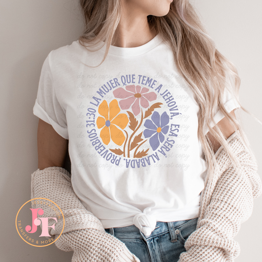 La mujer que teme a Jehová DTF Shirt Transfer