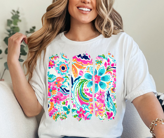 Brightness Floral Brush Dtf Shirt Transfer