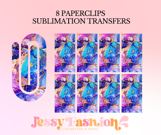 Fun & Colorful paperclip SUBLIMATION TRANSFER