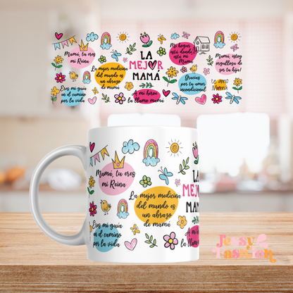 La mejor Mamá Afirmaciones Sublimation Transfer