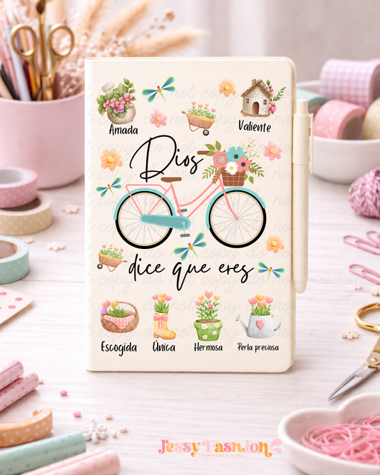 Dios dice que eres... Uv dtf notebook