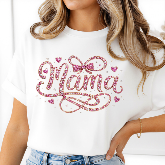 Mama rhinestone Dtf Shirt Transfer