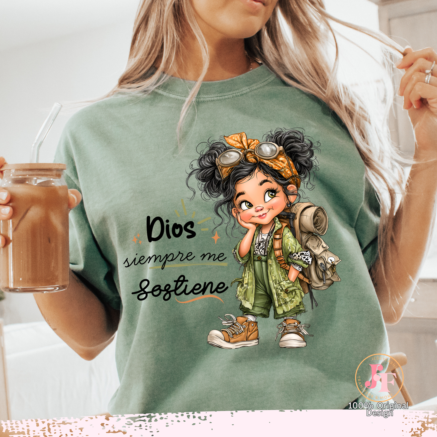 Dios siempre me sostiene Dtf Shirt Transfer