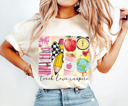 Teacher Love Inspire DTF Shirt Transfer
