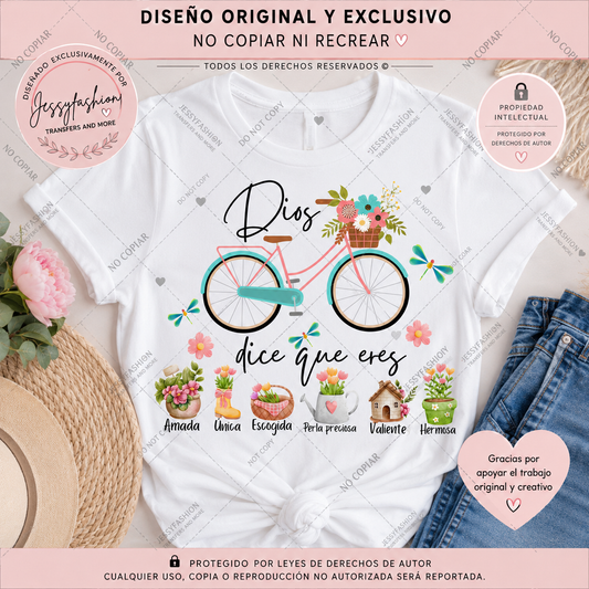 Dios dice que eres... DTF Shirt Transfer PRODUCTO ⭐️
