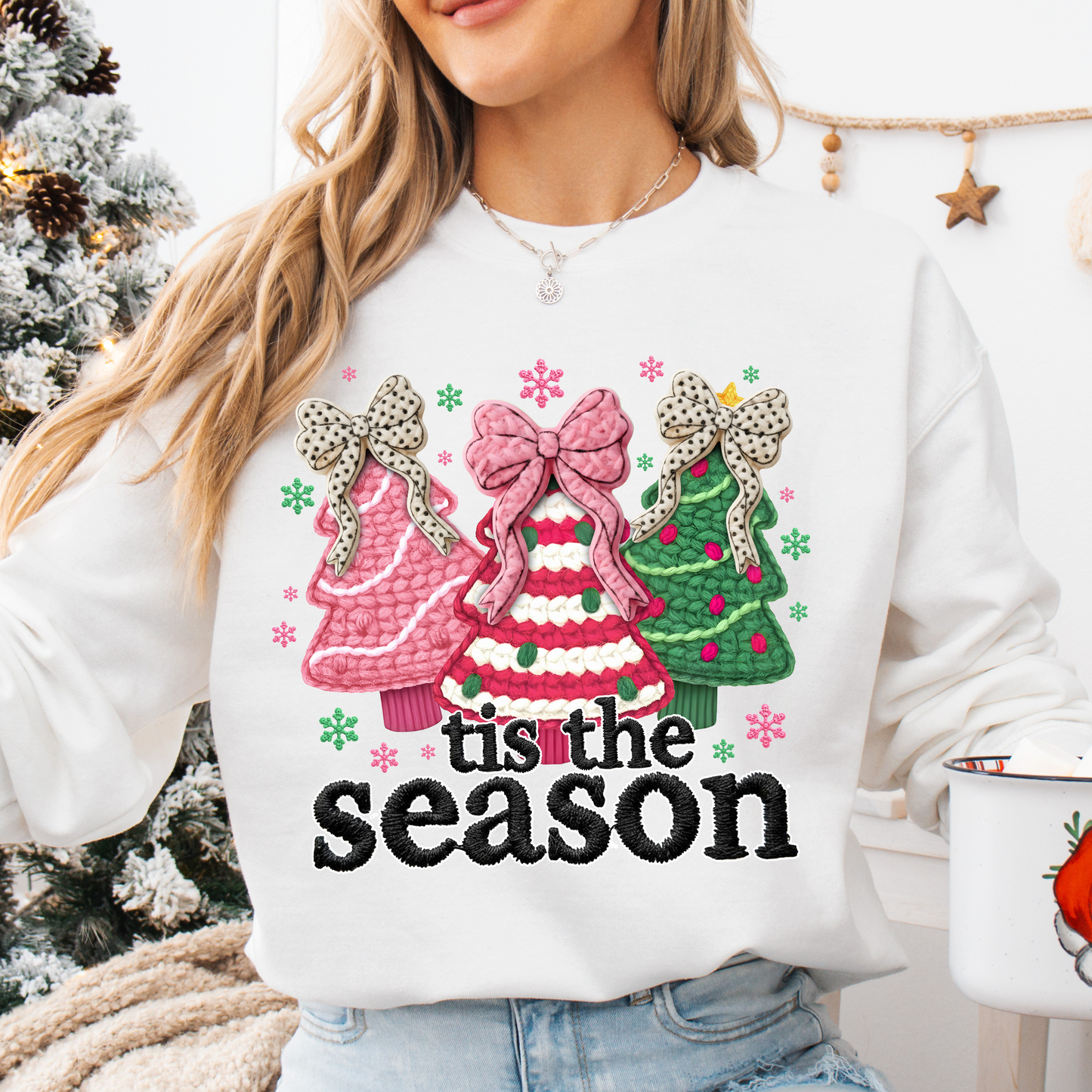 Crochet Tis the season Dtf Shirt Transfer