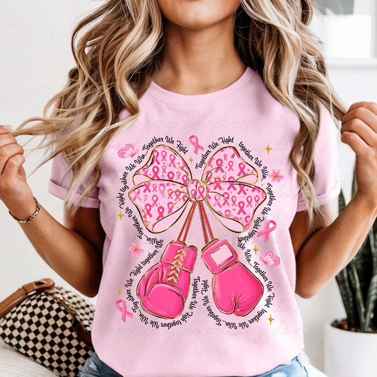 Pink boxing awareness DTF Shirt Transfer