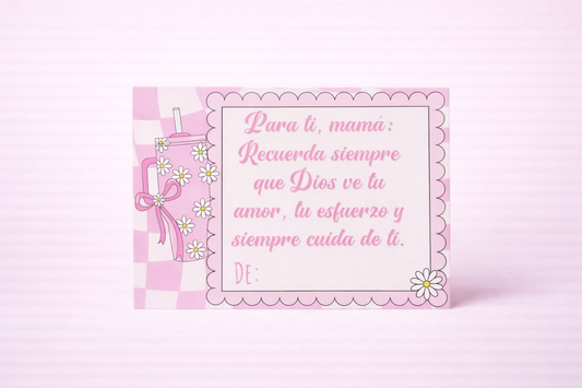 Tarjetas para Mini Tumbler 12pc Keychains con Mensajes