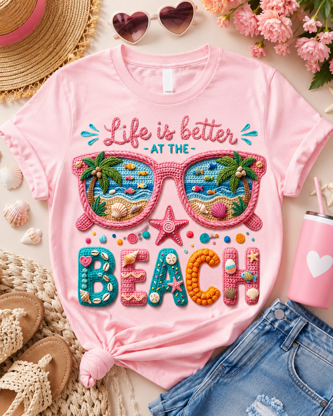 Life is better at the beach Dtf shirt transfer