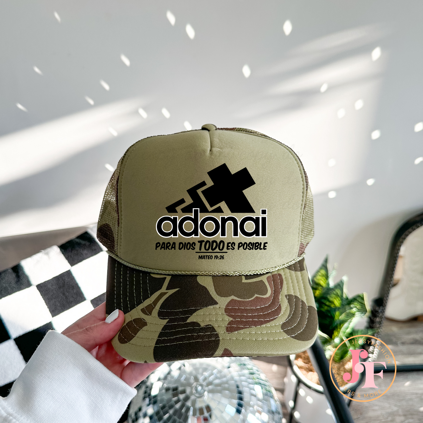 Adonai para Dios todo es posible hat print