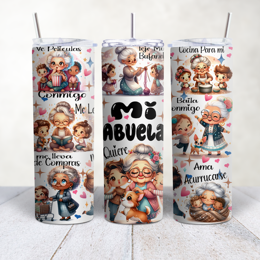 Mi abuela Sublimation Transfer Tumbler 20oz