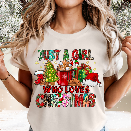 Just a girl who loves christmas Dtf Shirt Transfer
