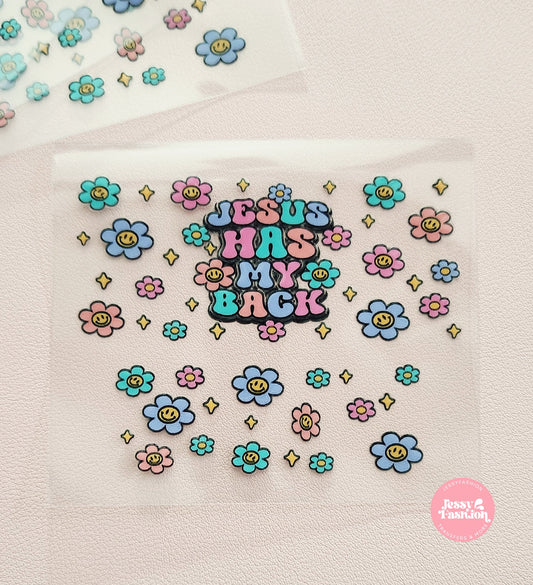 Jesus has my back Mini uv dtf wrap