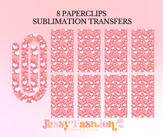 Hearts paperclip SUBLIMATION TRANSFER